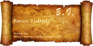 Barcs Ildikó névjegykártya
